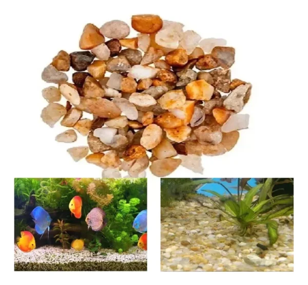 1 Kg pedras Cascalhos De Rio N2 para aquários e Vasos Decoração Substrato Jardins - Imagem 2